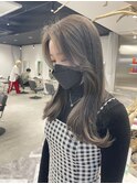 グレージュ韓国ヘア