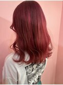 【ダブルカラー】韓国ヘア/チェリーレッド