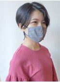 【morio原宿】刈り上げショートパーマ風アレンジ　前髪なし