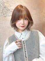 ロンド クラン 岡崎(Lond Clan)&nbsp;小顔ヘア　ヌーディーカラー　韓国ボブ　切りっぱなしボブ