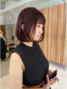 ガリカ 大名(Gallica) 【森千晶】大人の内巻きボブxワインレッド/暖色系カラー