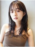 セミロング/レイヤーカット/顔まわりレイヤー