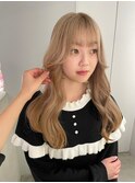 ハイトーン/大阪美容室/ミルクティーベージュ/ホワイトブロンド