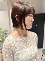 コンフィー(comfy)&nbsp;【mimura】切りっぱなしボブ　ショコラブラウン　外はねボブ草加