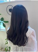 イメチェン/ブルーブラック/美髪/ワイドバング