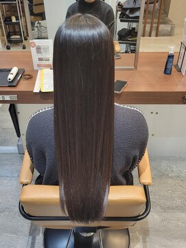 エイクス ヘア デザイン×美髪クリニック 千葉(AQs hair design) くびれヘア/アプリコットオレンジ/夏/髪質改善[千葉駅]