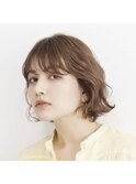 【各務原・ヘッドスパ】ウェーブをいかしたオシャレボブ