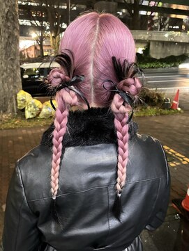 アドネ プライム(adne prime) ピンク/ホワイトピンク/エンドカラー/カチモリツイン