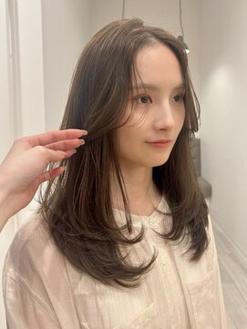 ラヴィズム 長岡店(LUVISM) 韓国/顔周りレイヤー/ダブルカラー/ベージュ/前髪新潟長岡宮関◆