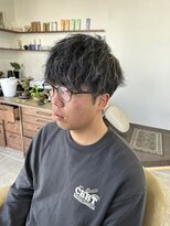 シラス(SiLasu)&nbsp;メンズマッシュグレーメッシュ×ツイストスパイラルパーマ