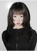 *ハッシュカットグレージュデザインカラーツートンカラー