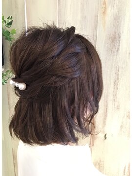 アンフィフォープルコ(AnFye for prco) 【AnFyeforprco】上品編み込み☆ボブアレンジ