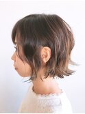 2018切りっぱなしボブ グラデカラー