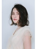 前下がりボブをラフに動かすヴェールパーマ/フレンチカジュアル