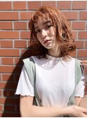 オレンジベージュウェーブ