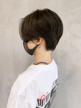 アイティーバイアルバム 松戸店(IT by ALBUM) 韓国ハンサムセンターパート_フルバングレッドブラウン_ba339593