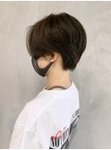 韓国ハンサムセンターパート_フルバングレッドブラウン_ba339593