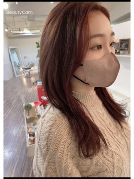 ティティーサッポロ(tity sapporo) 大人セミロング×ピンクベージュ