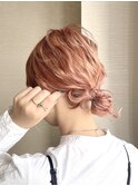 オレンジベージュ/オレンジ/暖色カラー/コットンオレンジ/艶髪