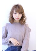 ことりベージュローライト大人かわいい小顔スリークボブ大人ボブ