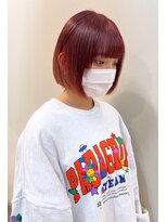 リノショアーズ 日本大通り店(RINOSHORES)&nbsp;【ブリーチ＋ワンカラー】カラーリストSHIORI/レッド