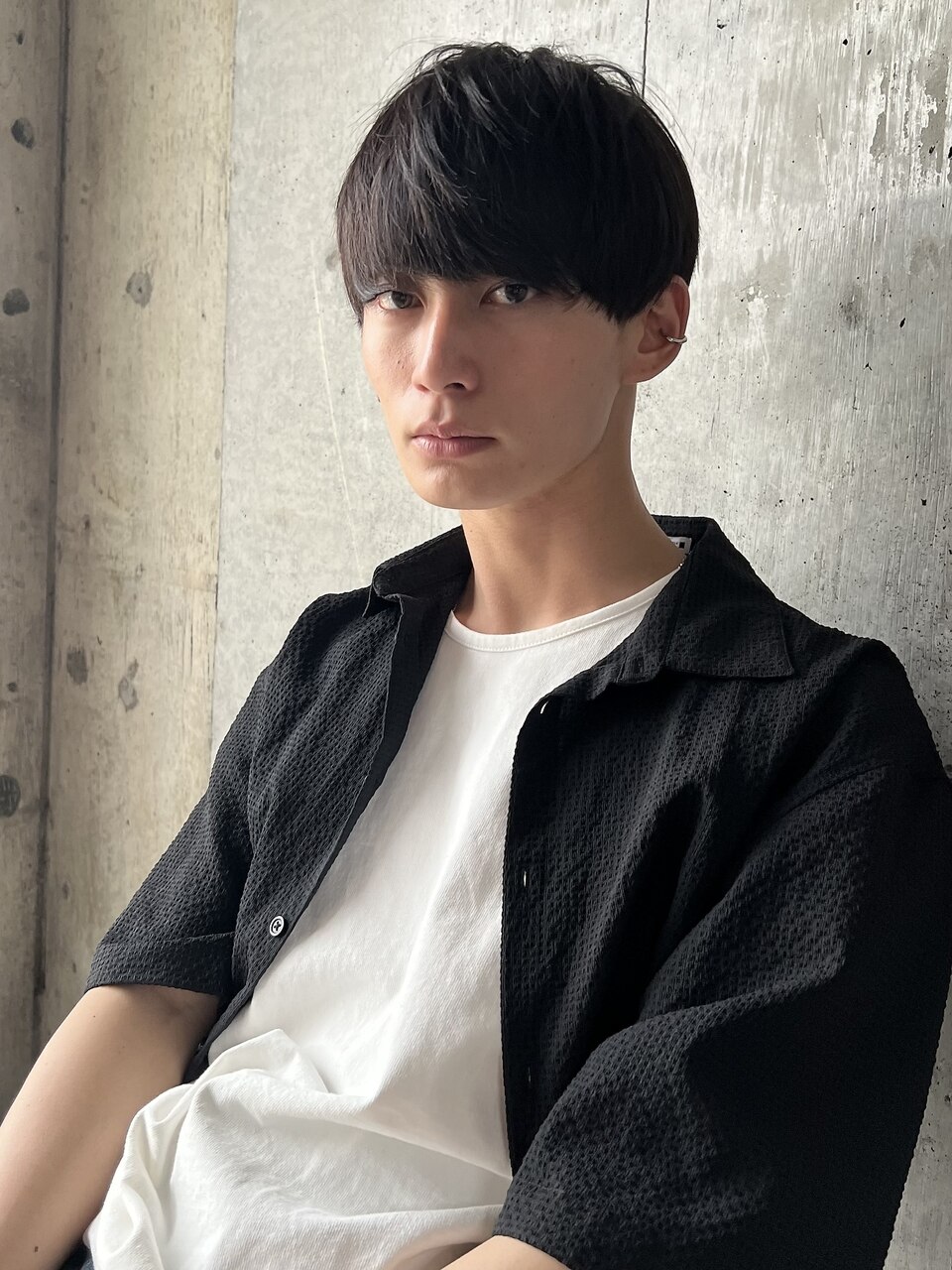 地毛風ストレートツーブロックナチュラルマッシュ：L180730356｜キュー