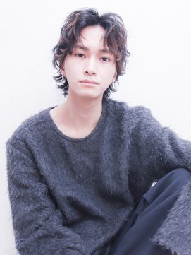 ジェニーバイメノン(JENNIE by Menon) 波巻きパーマ　アップバング　ウルフヘアー