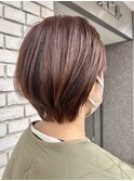 20代30代40代大人ショートマロンブラウン