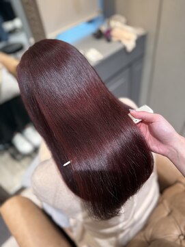 プアメリア 名古屋(Puamelia) ブリーチなしダブルカラー/ケアカラー/ピンク/ワインレッド