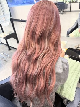 ♪ピンク/ブリーチカラー/長さだしエクステ