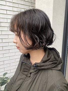 フェンヘアーアイス 中目黒(Fen.hair ici) 透明感◎ミニボブニュアンスパーマ×外ハネ