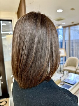 クオリス 上板橋店(QUALIS) 30代40代50代ツヤ髪カラー　顔周りレイヤー