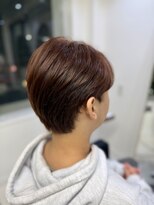 ニル 大泉学園(nilu)&nbsp;ブリーチなしダブルカラー:レッドブラウン＋王道センターパート