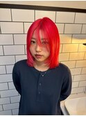 18111ハイレイヤーウルフミディアムハッシュカットルーツカラー