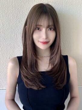 アフロート トウキョウ(AFLOAT TOKYO) 前髪 ロングレイヤー フェミニン 2wayバング レイヤーカット