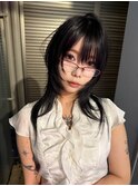 ハッシュカット　韓国ウルフ　ウルフカット