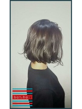 バトヘアー 渋谷本店(bat hair) 【bathair/鈴木】 うねりウェーブロブ_エアリーアッシュ