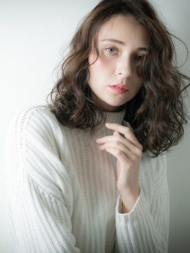 モッズヘア 越谷(mod's hair) 濡れ髪セミウェットウェーブ小顔ワンレンボブw越谷20代30代40代