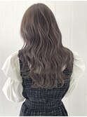 グレージュ×波巻き