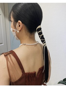 トゥーリ 薬院店(tuuli) tuuli miyu シンプルローポニーアレンジ/ヘアアレンジ