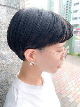 ソウ アオヤマ(SO aoyama) 20代30代40代　前髪パーマ　コンパクトマッシュ　黒髪