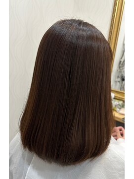 ヘアーカルチャー おゆみ野店(HAIR CULTURE) ロングストレートリタッチブラウンカラー30代40代50代