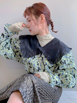 ジルスタジオ(JILL STUDIO) JILL STUDIO 暖色系カラー×オン眉×チェリーブラウン