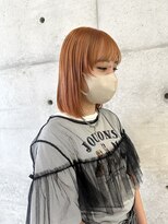 ユイマァル 岡山店(YUIMARL)&nbsp;オレンジカラー×顔まわりレイヤー