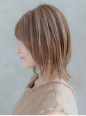 20代30代大人可愛い前髪/丸顔マチルダボブ/レイヤーカット外ハネ