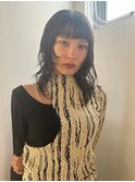 黒髪/オリーブグレー/ココアベージュ/小顔/クラゲヘアー