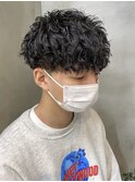 緩めツイストスパイラルパーマツイストパーマ波巻きスパイラル