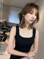 サイン 表参道(SIGN)&nbsp;韓国ヘアグレージュカラーブリーチ無し髪質改善イヤリングカラー