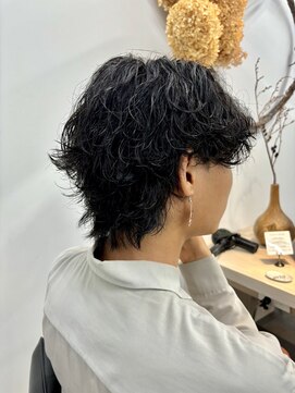 サロンドジョー(salon de joe) ツイストスパイラルパーマメンズ波巻き奥東巧真