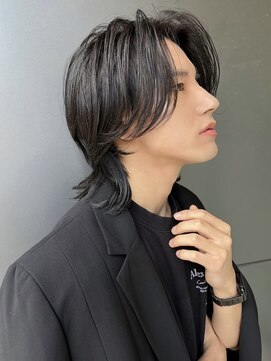 トルネード(TORNADO) メンズ ミディアムヘア カルマ ニュアンスパーマ 韓国ヘアA1031